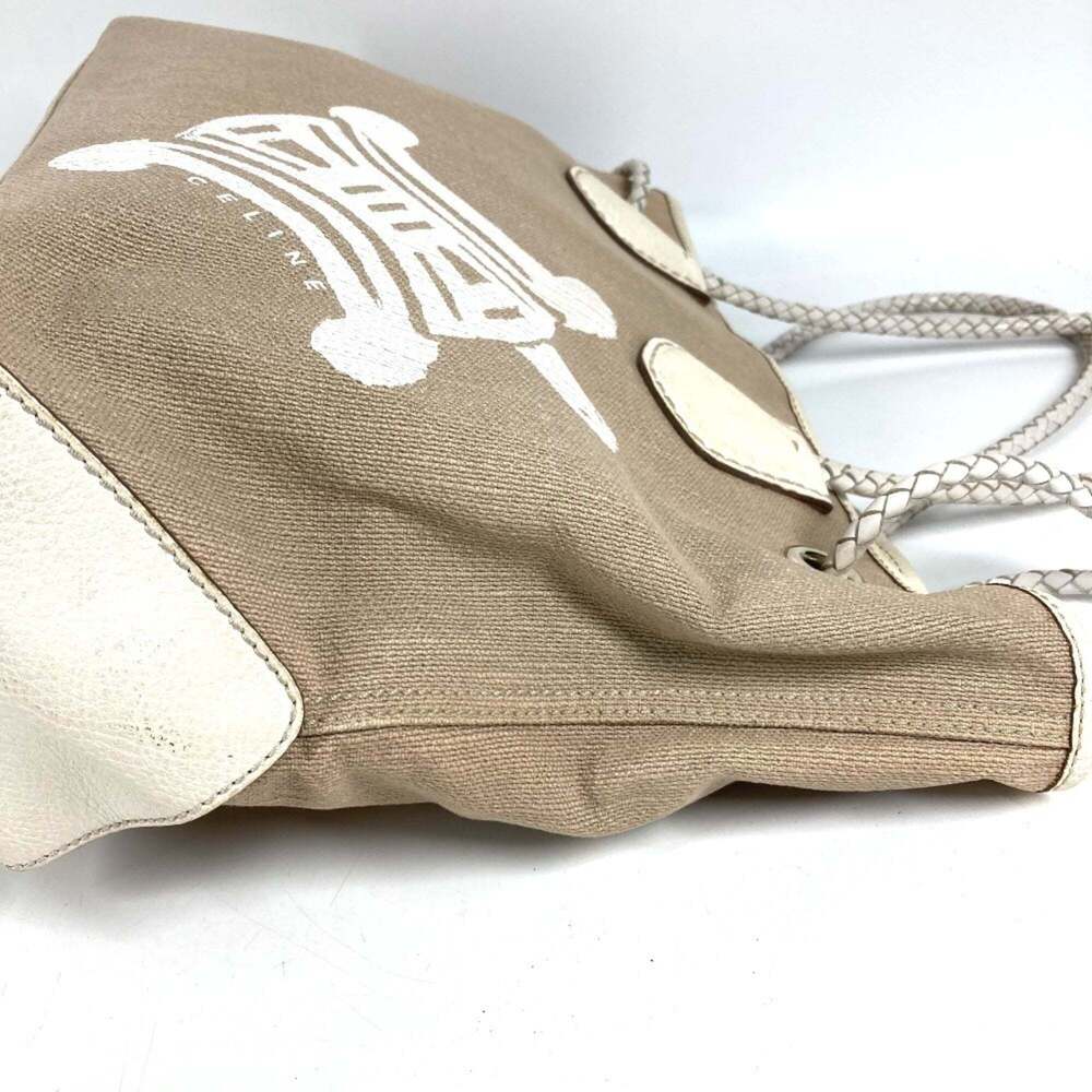 CELINE Vintage Logo Macadam Tote Bag, Shoulder Leather, Canvas, Men's & Women... - Picture 7 of 15
